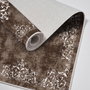 Mijölnir 510616 Juego de Alfombras de Baño Antideslizantes Antibacterianas de Poliéster Marrón 2 Piezas (50x60cm y 60x100cm)